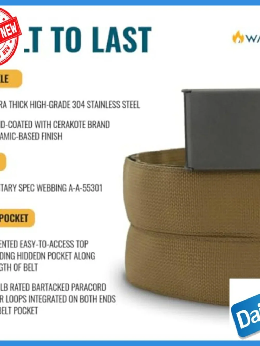 Large Adjustable Nylon Travel Belt with Hidden Pocket Anti-Theft
